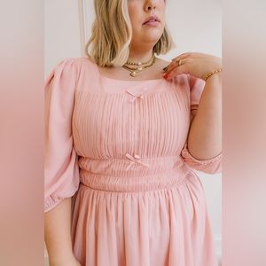 Ivy City Co Do-Re-Mi Dress in Pink, 2X